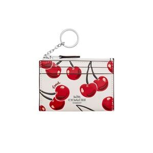 Coach Mini Skinny ID Case Cherry